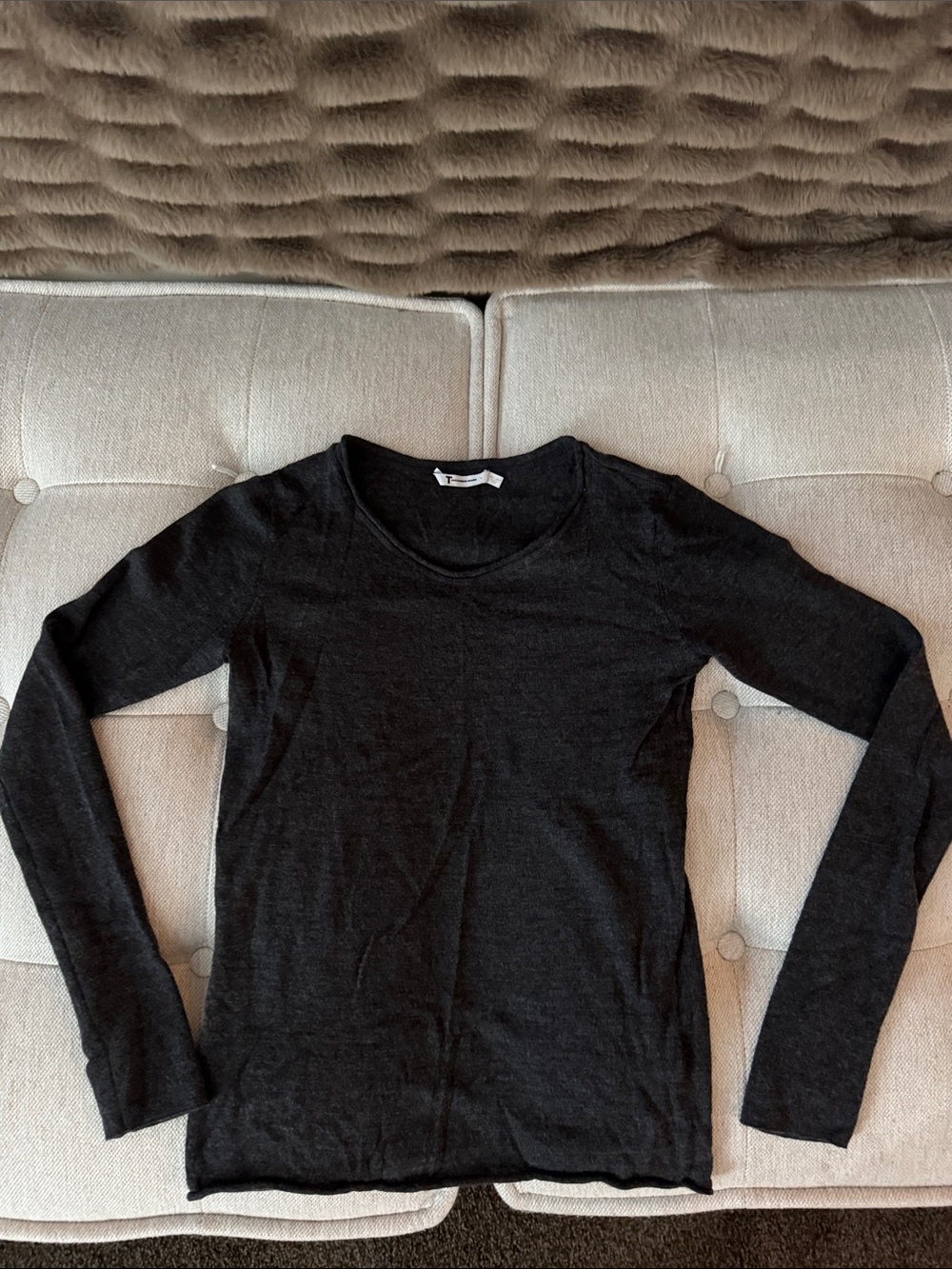 T by Alexander Wang Long Sleeve Crew Tee Large